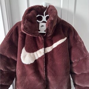 Nike Faux Fur Puffer Jacket